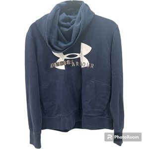 Under Armour Blue Pullover Hoodie Sweatshirt Size Medium